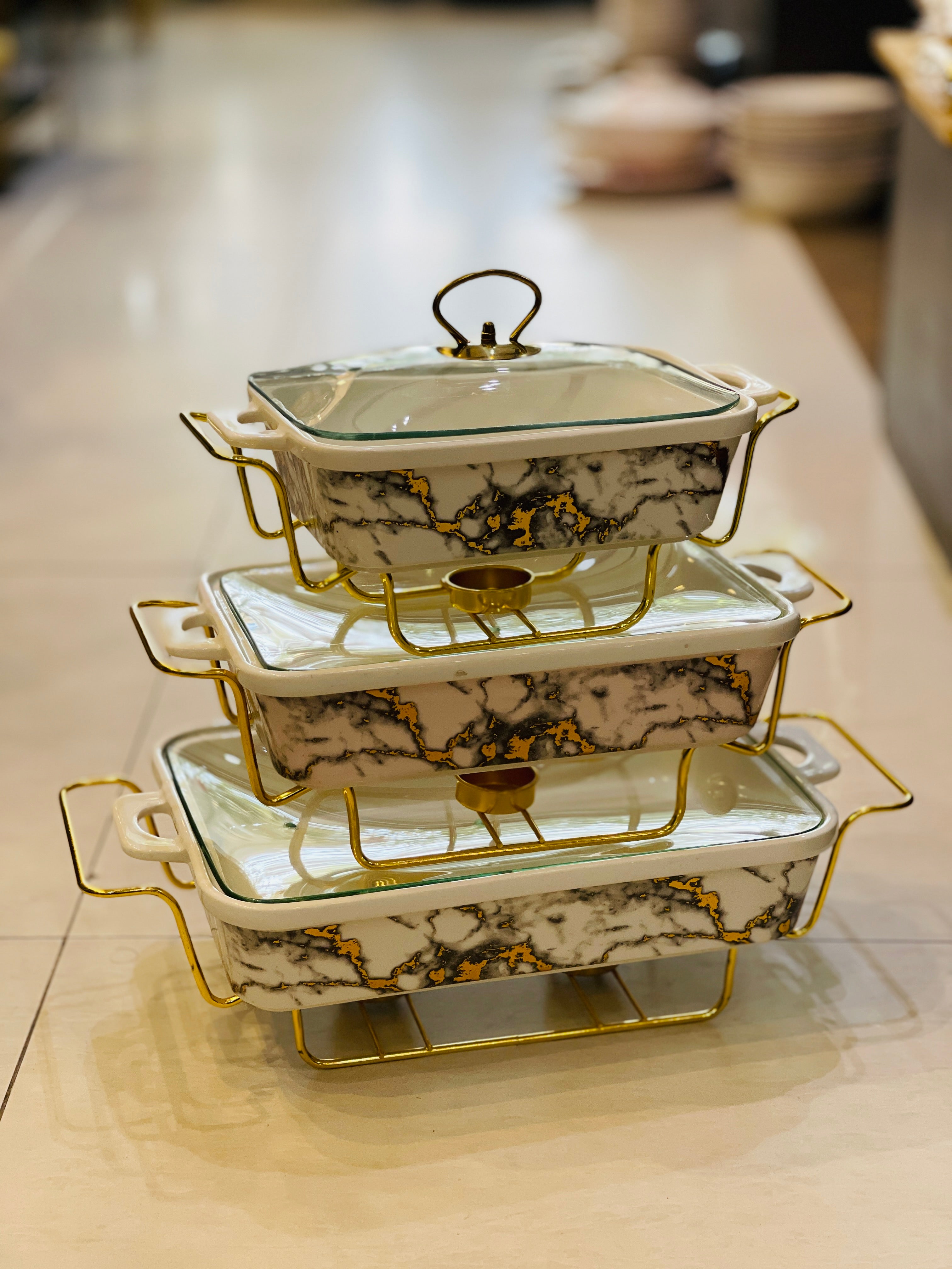 Buffet Dishes 3 Pcs Set