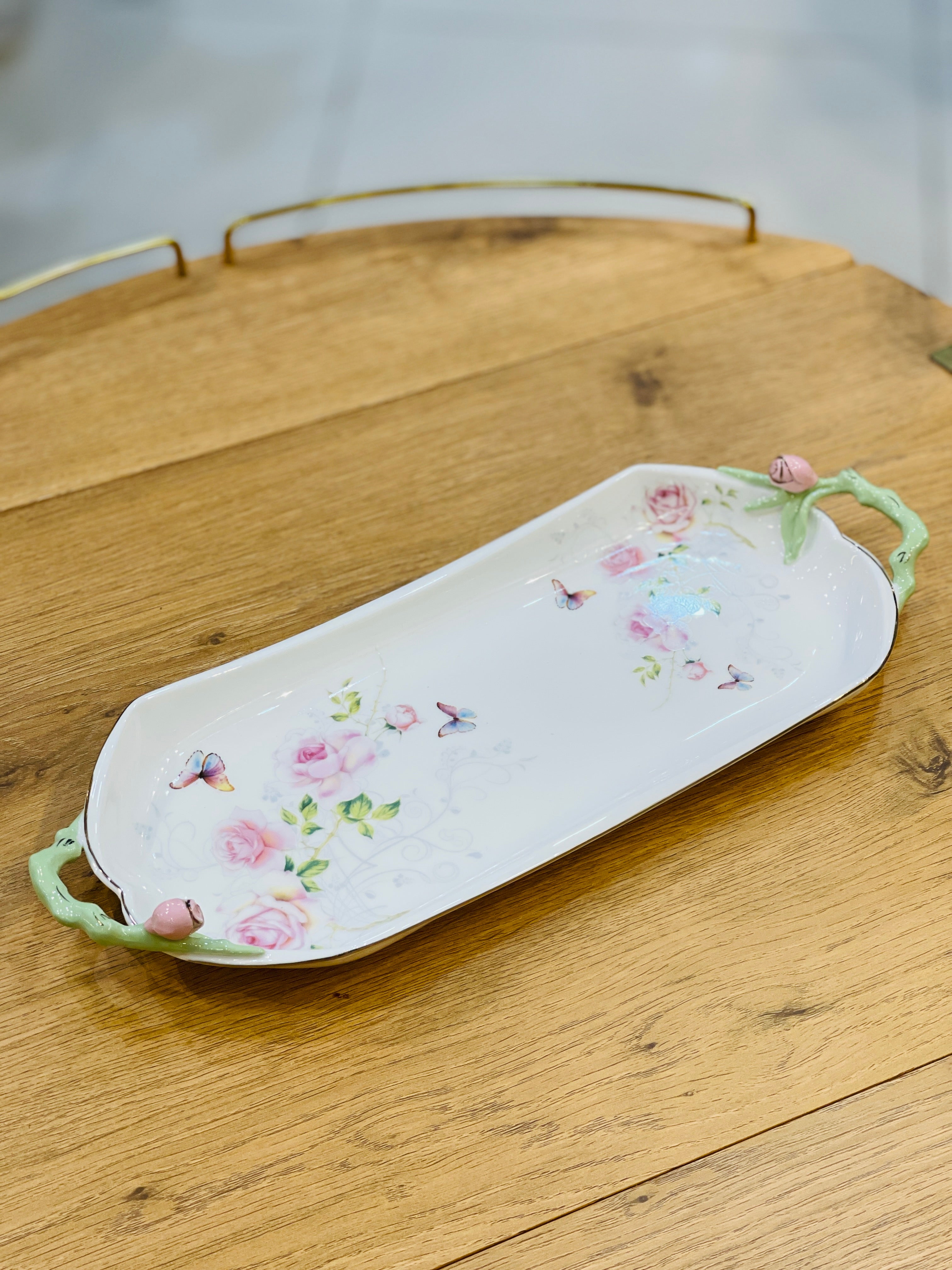 Platter Ceramic Floral