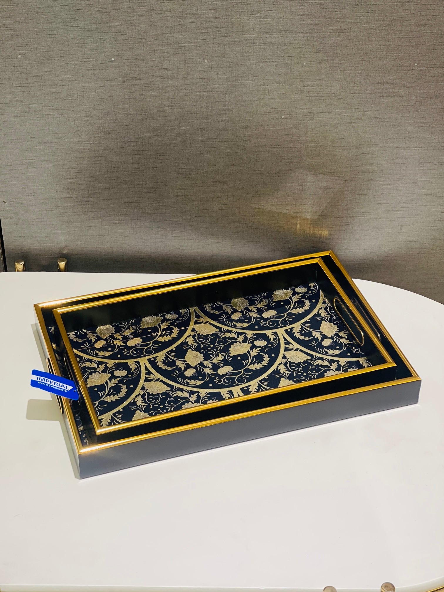 Tray Set Acrylic Wood