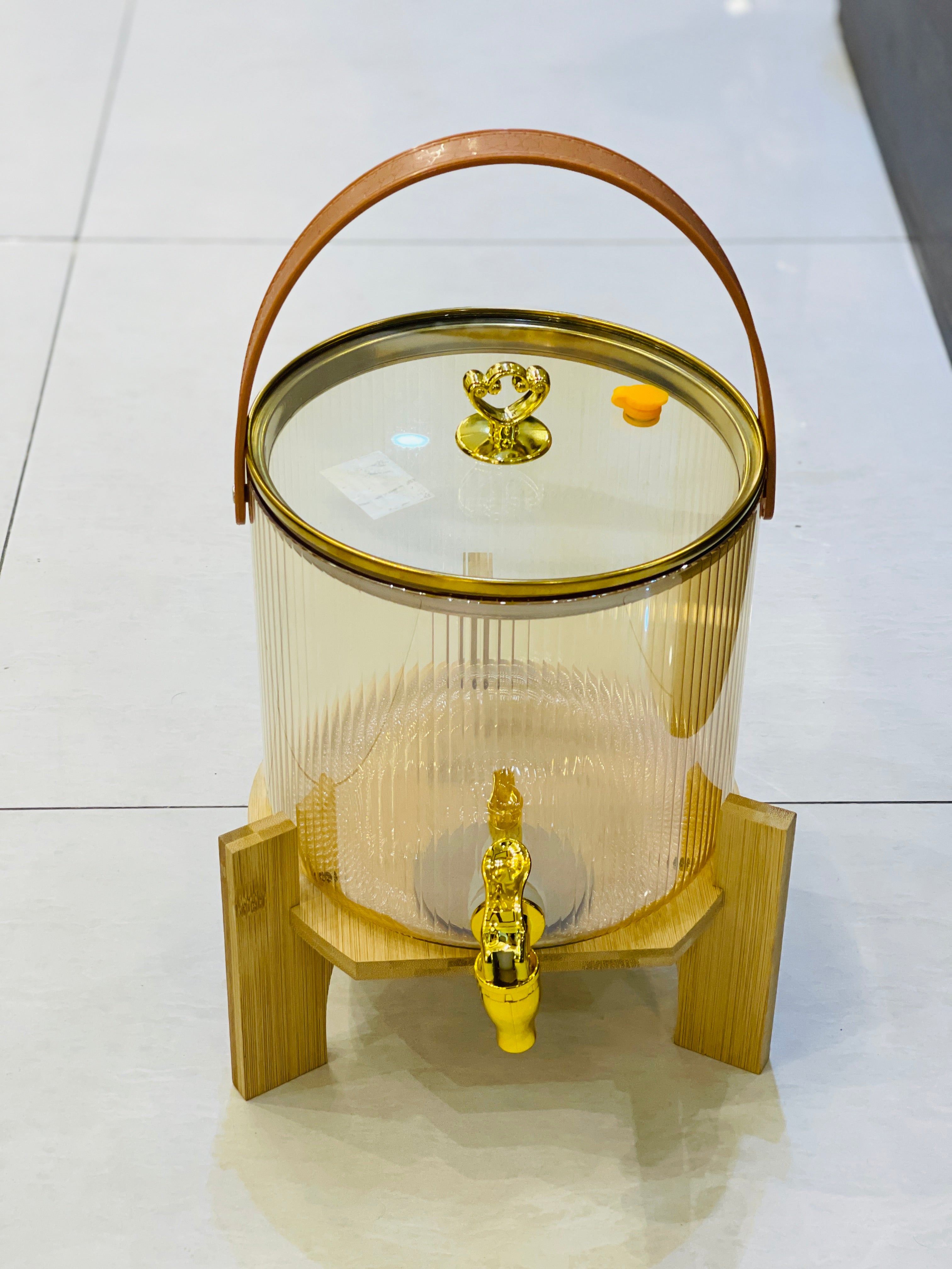 Glass Dispenser Wood Stand