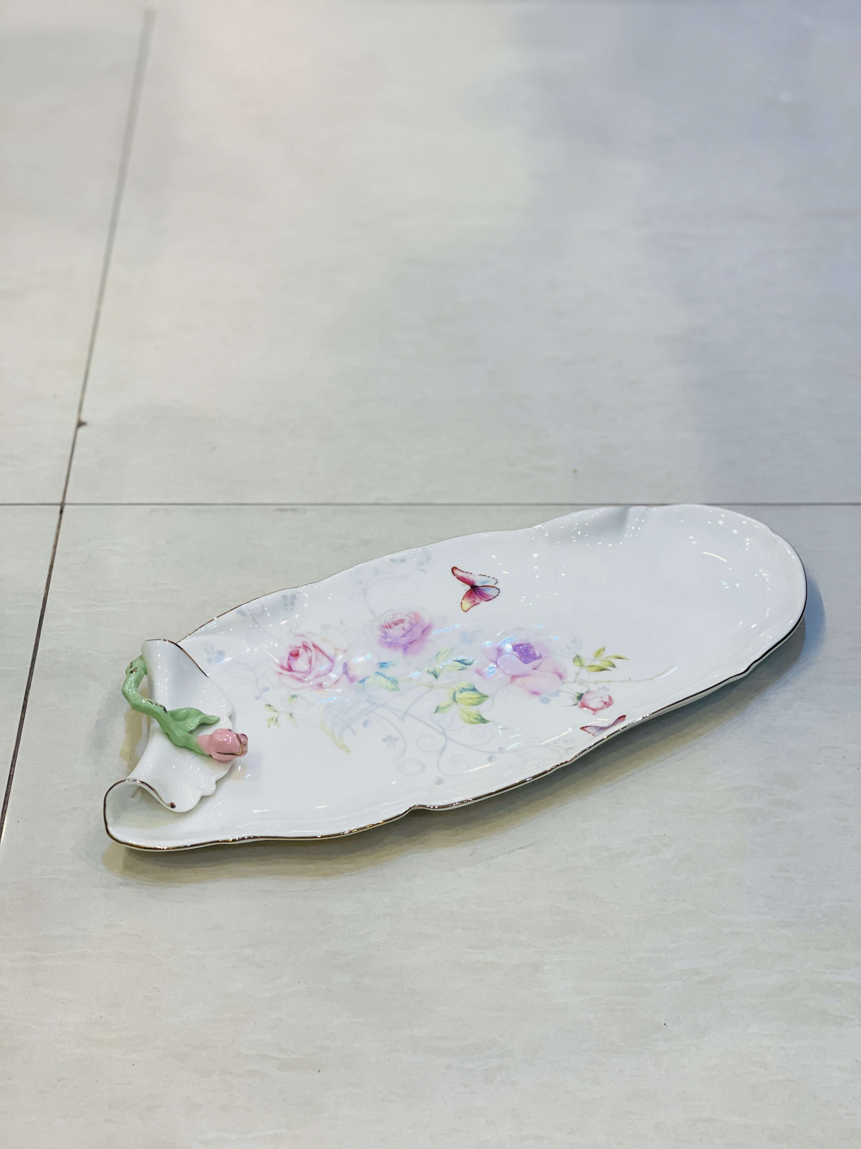Platter Ceramic Floral