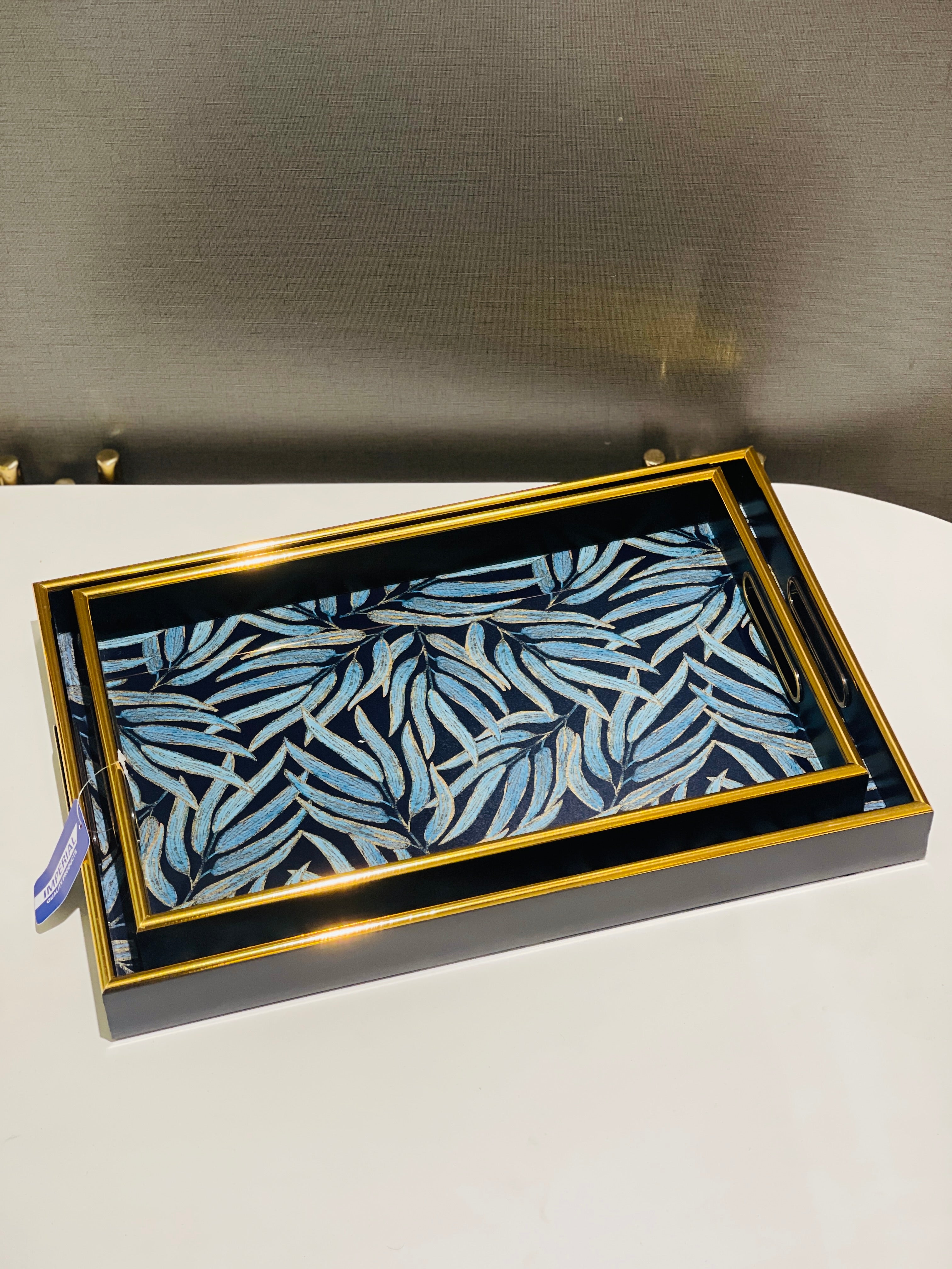 Tray Set Acrylic Wood