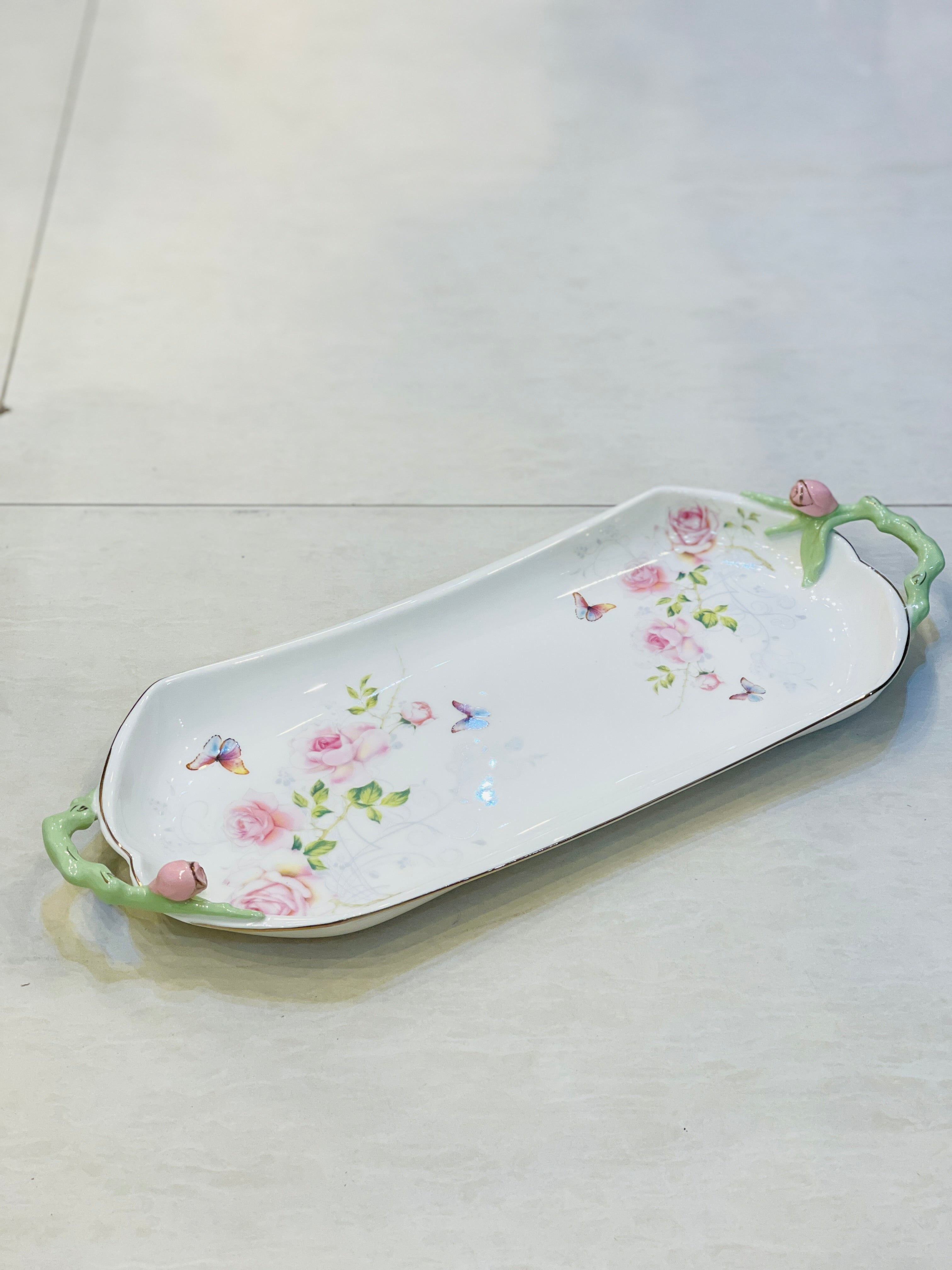 Platter Ceramic Floral