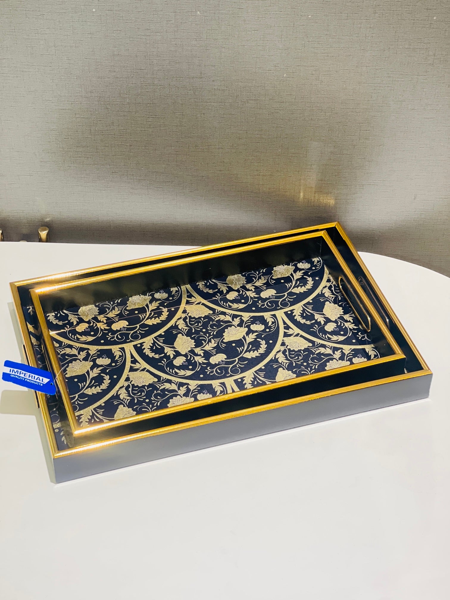 Tray Set Acrylic Wood