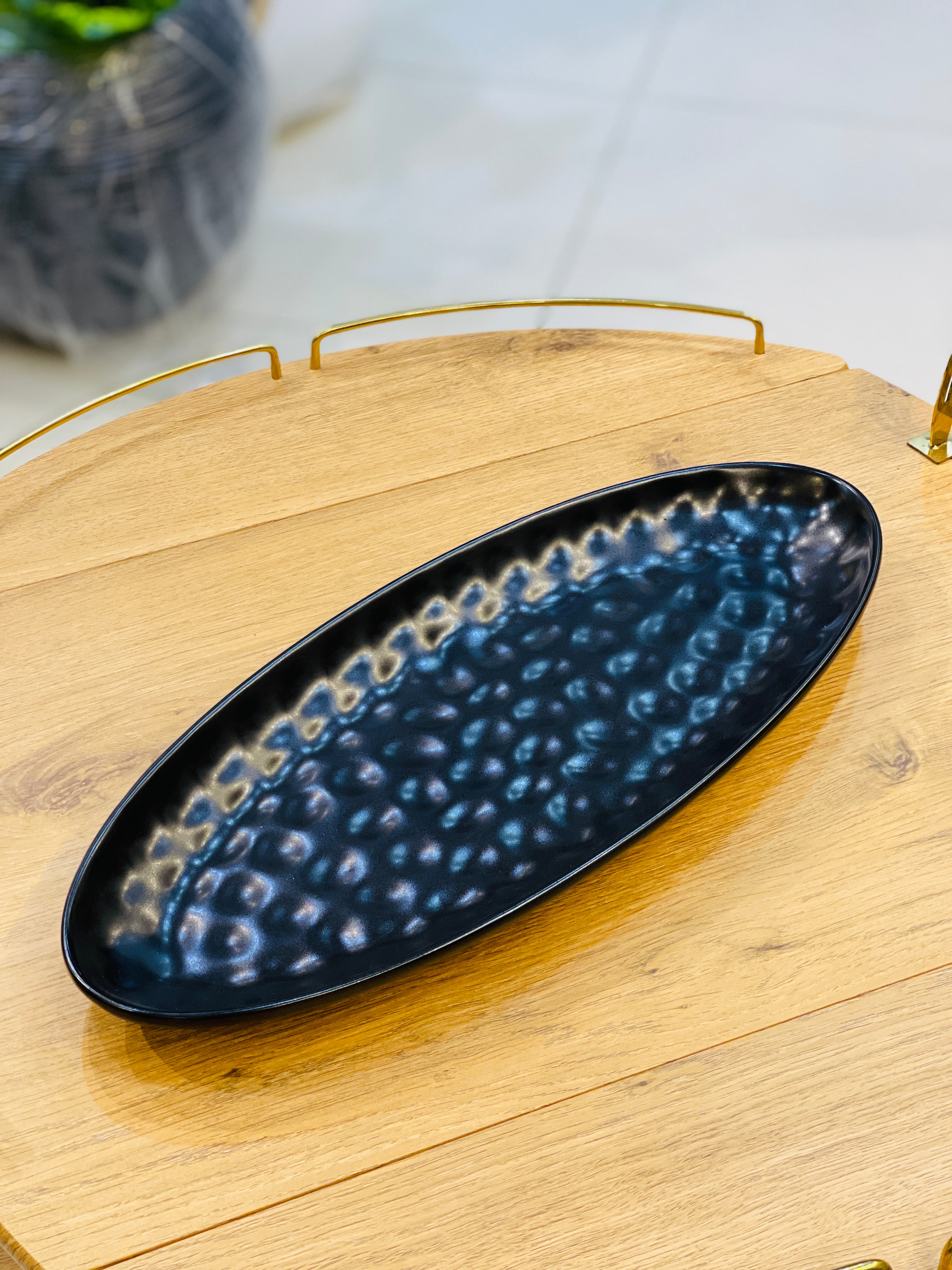 Platter Ceramic Black