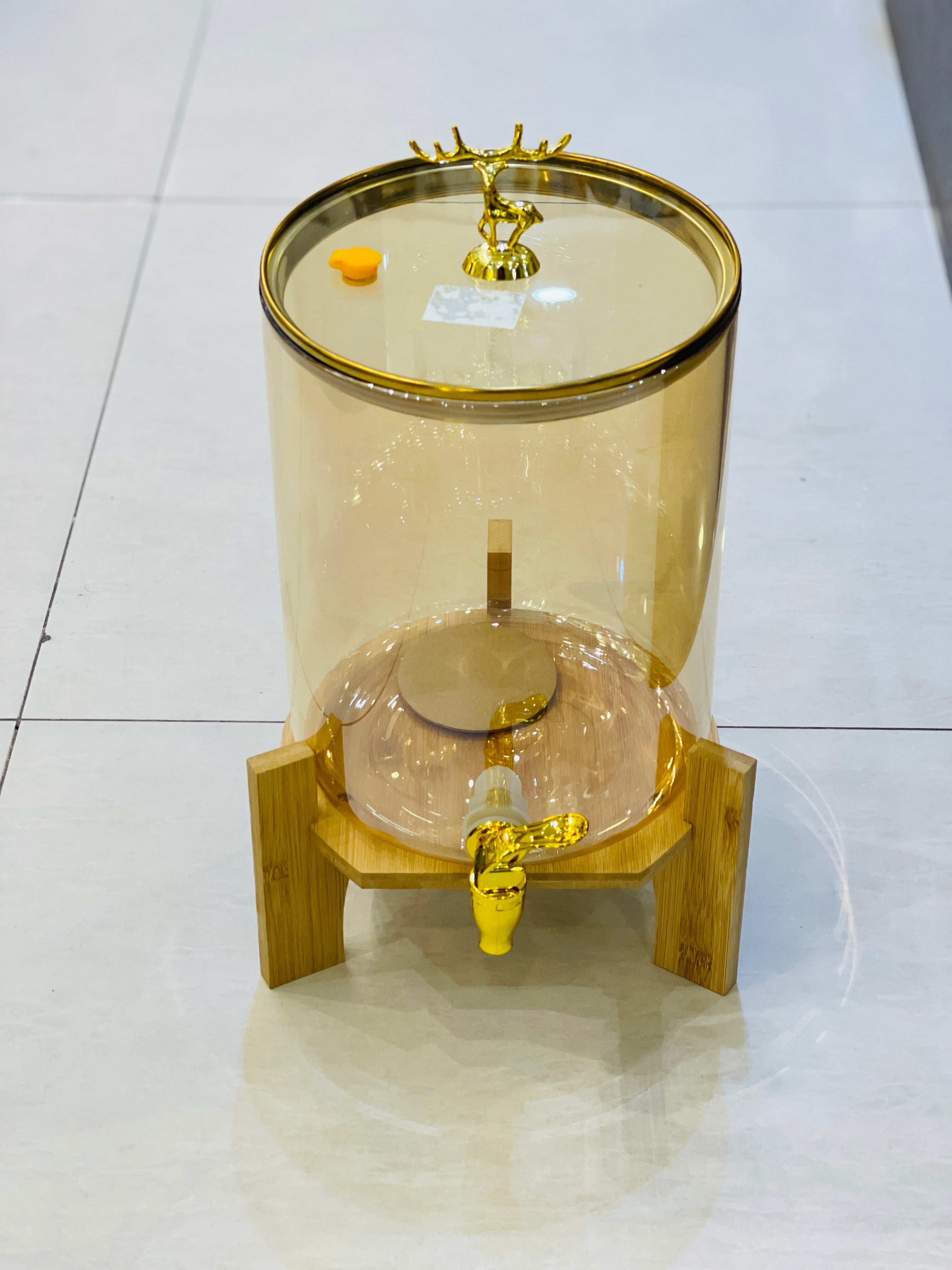 Glass Dispenser Wood Stand